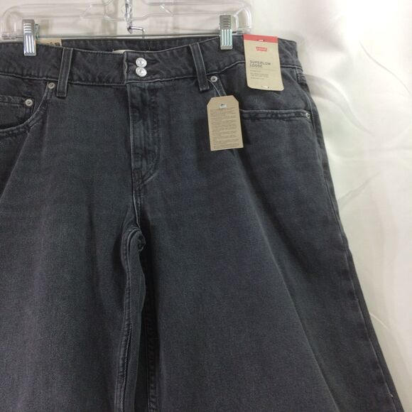 NEW Levi’s Women’s Superlow Loose Jeans 34x32 Black 100% Cotton Y2K Baggy NWT - Picture 6 of 7